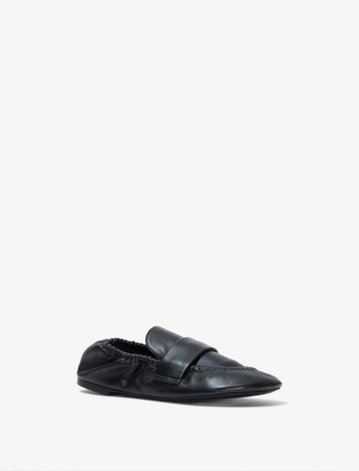 3/4 Front image of Glove Flat Loafers in BLACK