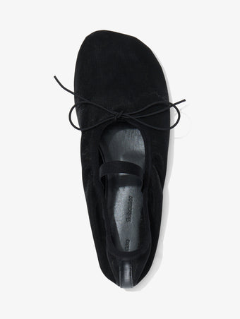 Aerial image of Glove Mary Jane Mesh Flats in black