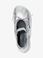 Aerial view of Glove Mary Jane Metallic Ballet Flats in silver