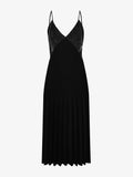 Flat image of Wren Dress In Pleatable Crepe in black