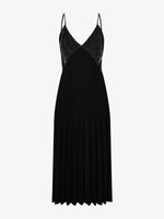 Flat image of Wren Dress In Pleatable Crepe in black
