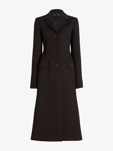 Proenza Schouler Still Life Image of ADELINE COAT IN COTTON VISCOSE SUITING in Black