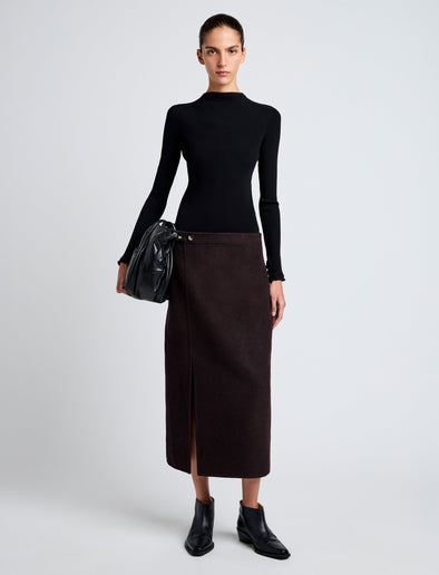 Adrian Skirt in Brushed Wool