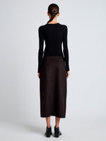 Adrian Skirt in Brushed Wool