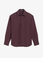 Proenza Schouler Still Life Image of Alia Top in Classic Cotton Shirting in Aubergine