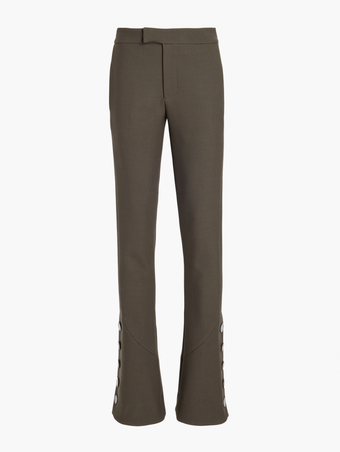 Proenza Schouler Still Life Image of Althea Pant in Bi-Stretch Double Wool in Earth