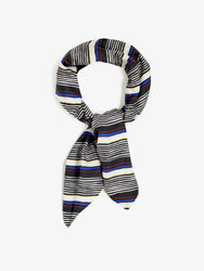 Proenza Schouler Still Life Image of Amira Scarf in Printed Silk Habotai in Black Multi