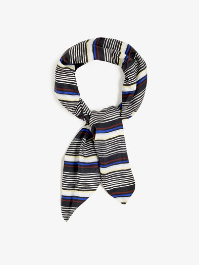 Proenza Schouler Still Life Image of Amira Scarf in Printed Silk Habotai in Black Multi