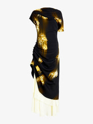 Proenza Schouler Still Life image of Antonella Dress in Printed Viscose Cady in Black Multi