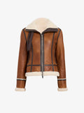 Proenza Schouler Still Life image of Arlo Jacket in Leather Back Shearling in umber