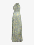Proenza Schouler Still Life Image of Aveline Dress in Pleated Sheer Printed Jersey in Yellow Multi 