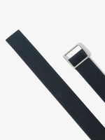 Detail image of Square Slider Belt in Vegan Leather in black