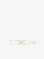 Front image of Monogram Belt in cream