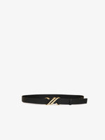 Flat image of Monogram Belt in Shiny Calf in black