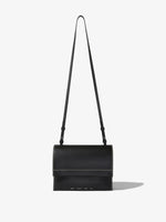 Front image of Accordion Flap Bag in BLACK