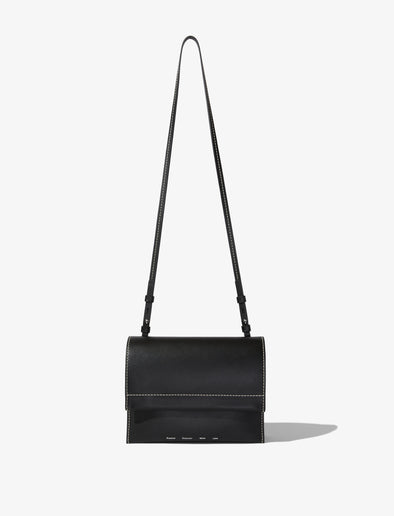 Front image of Accordion Flap Bag in BLACK