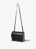 Side image of Accordion Flap Bag in BLACK