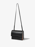 Side image of Accordion Flap Bag in BLACK