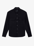 Proenza Schouler Still Life image of Beni Shirt in Jersey Flannel in Black
