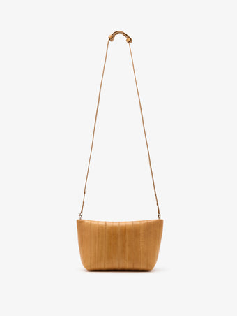 Proenza Schouler front image of Bond Bag in Eel in Beige with strap elongated