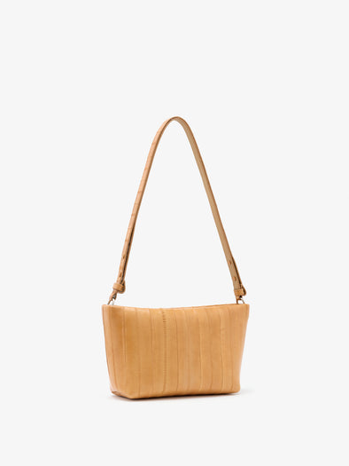 Proenza Schouler front 3/4 image of Bond Bag in Eel in Beige