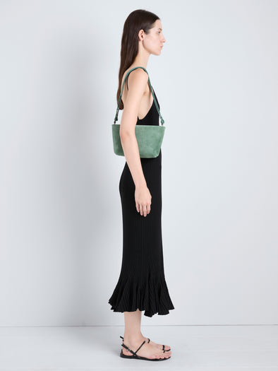 Proenza Schouler Image of Model wearing Bond Bag in Suede in Patina