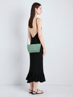 Proenza Schouler Image of Model wearing Bond Bag in Suede in Patina