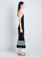 Proenza Schouler Image of Model wearing Bond Bag in Suede in Patina