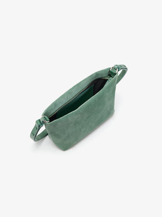 Proenza Schouler Aerial Still Life Image of Bond Bag in Suede in Patina