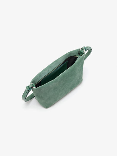 Proenza Schouler Aerial Still Life Image of Bond Bag in Suede in Patina