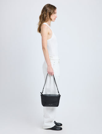Proenza Schouler model wearing Bond Bag in black
