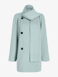 Proenza Schouler Still Life image of Brisa Coat in Lightweight Double Face Wool in Jade