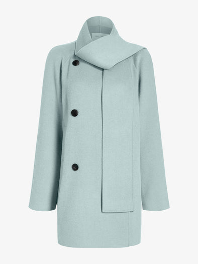 Proenza Schouler Still Life image of Brisa Coat in Lightweight Double Face Wool in Jade