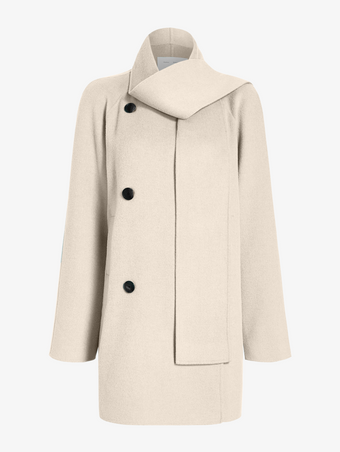 Proenza Schouler Still Life image of Brisa Coat in Lightweight Double Face Wool in Off White