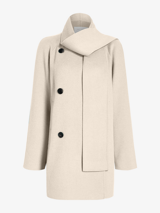 Proenza Schouler Still Life image of Brisa Coat in Lightweight Double Face Wool in Off White