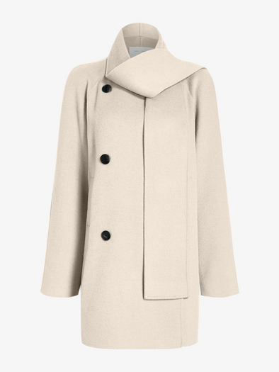 Proenza Schouler Still Life image of Brisa Coat in Lightweight Double Face Wool in Off White