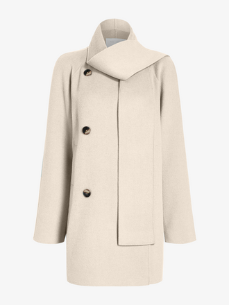 Proenza Schouler Still Life image of Brisa Coat in Lightweight Double Face Wool in Off White