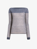 Proenza Schouler Still Life image of Britta Sweater in Breton Stripe in Slate Chalk