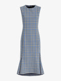 Proenza Schouler Still Life image of Bruna Dress in Plaid Wool Nylon in Blue Multi