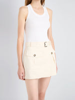 Proenza Schouler Detail Image of the Bruni Short in Cotton Drill in Marzipan