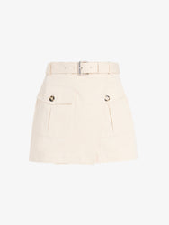 Proenza Schouler Still Life Image of Bruni Short in Cotton Drill in Marzipan
