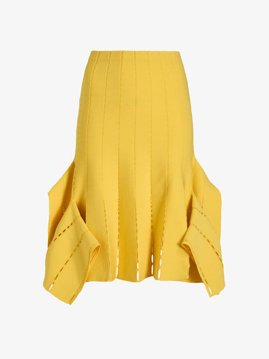 Proenza Schouler Still Life Image of CALLA SKIRT IN VISCOSE SILK POINTELLE in Chrome Yellow