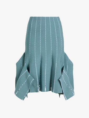 Proenza Schouler Still Life Image of CALLA SKIRT IN VISCOSE SILK POINTELLE in Haze