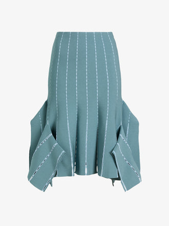 Proenza Schouler Still Life Image of CALLA SKIRT IN VISCOSE SILK POINTELLE in Haze
