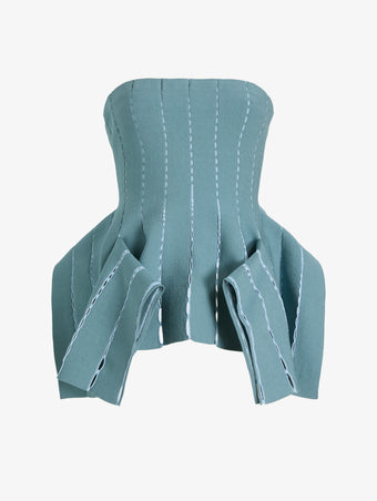 Proenza Schouler Still Life Image of CALLA TOP IN VISCOSE SILK POINTELLE in Haze