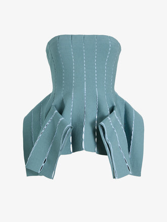 Proenza Schouler Still Life Image of CALLA TOP IN VISCOSE SILK POINTELLE in Haze