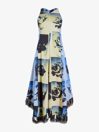 Proenza Schouler Still Life Image of CONSTANZA DRESS IN PRINTED CLASSIC COTTON SHIRTING in Haze Multi
