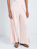 Proenza Schouler Detail image of model wearing Calla Pant in Linen Slub in Orchid