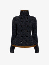 Proenza Schouler Still Life Image of Capucine Jacket in Donegal Knit in Black Multi