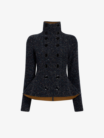 Proenza Schouler Still Life Image of Capucine Jacket in Donegal Knit in Black Multi
